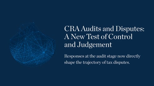 CRA Audits and Disputes: A New Test of Control and Judgement