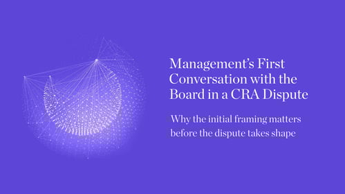 Counter Sphere 1 Image, with “Management’s First Conversation with the Board in a CRA Dispute” title text, Counter Tax Litigators LLP: judgment-driven advocacy in high-stakes tax litigation.