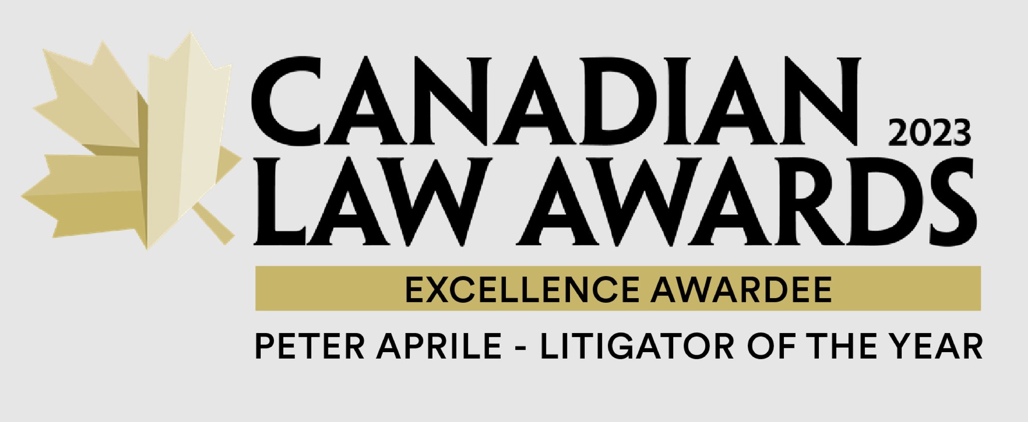 Canadian Law Awards 2023 PVA Litigator of the Year