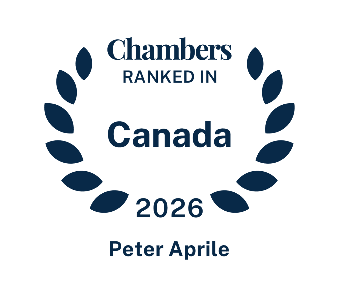 Chambers Ranking Peter Aprile 2026 Tax Litigation RecognitionBadge