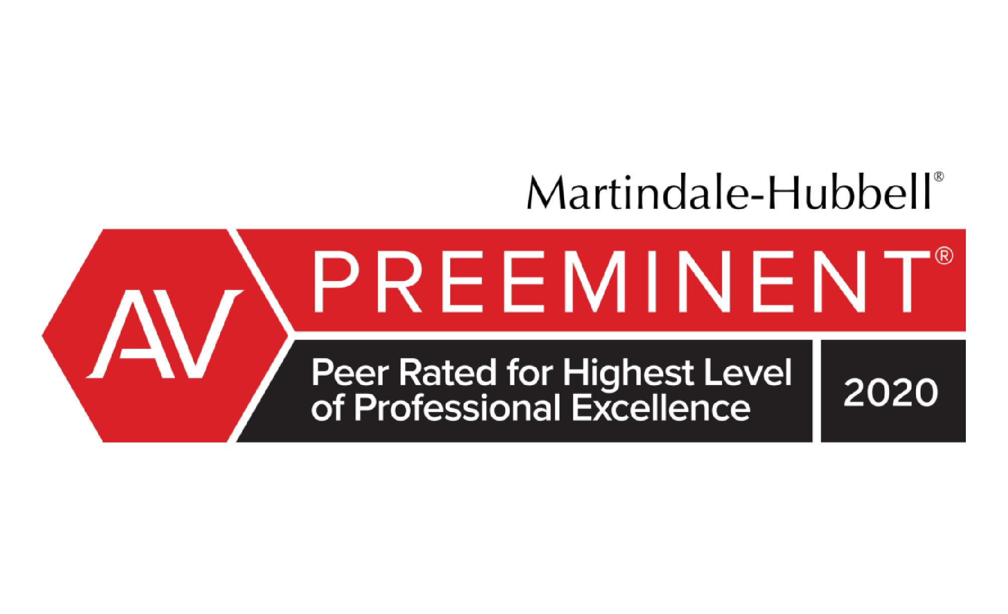 Martindale-Hubbell AV Preeminent badge for Counter Tax Litigators, peer-rated for highest level of professional excellence.