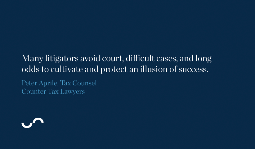 Many litigators avoid court, difficult cases, and long odds to cultivate and protect an illusion of success.