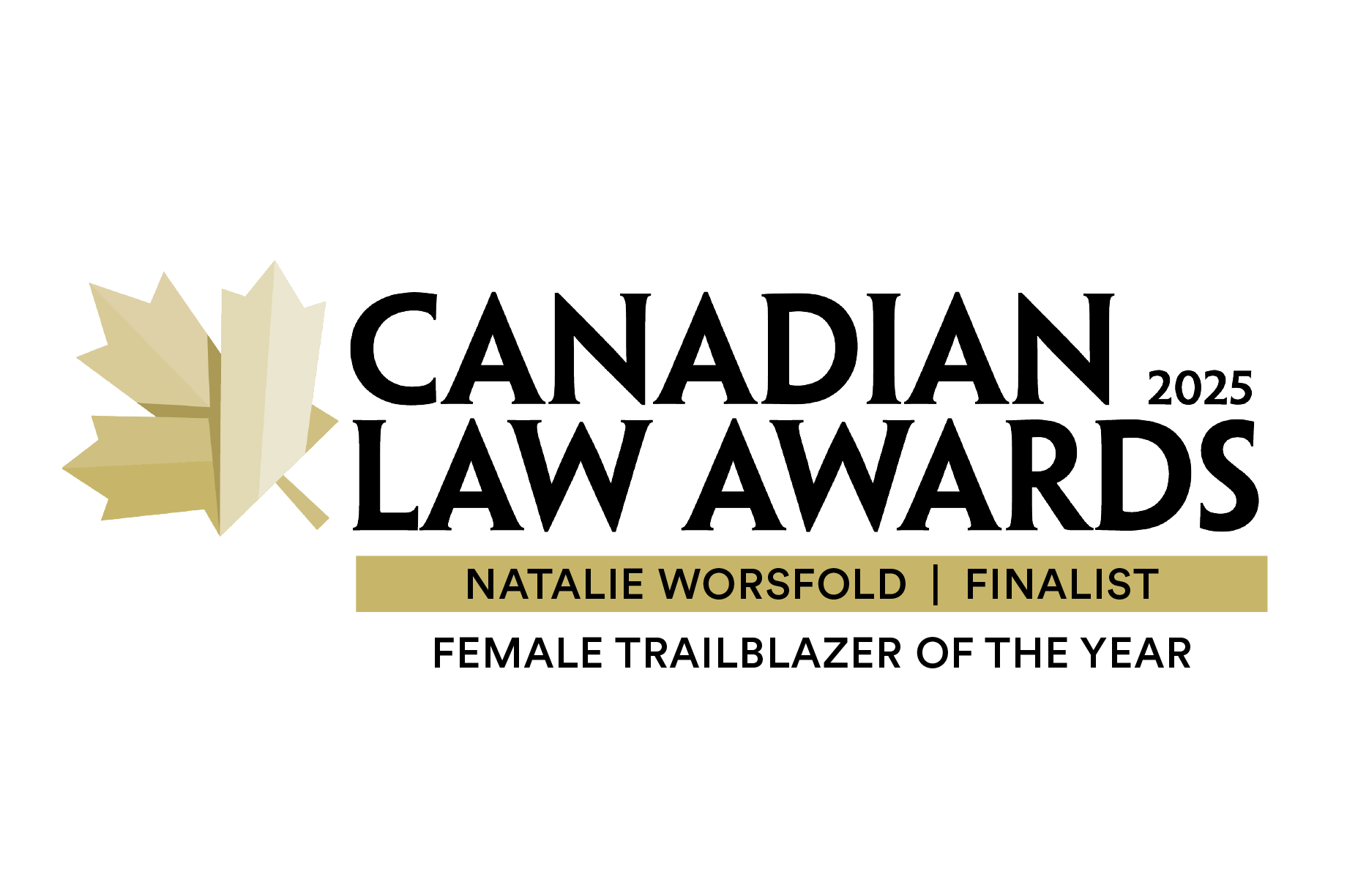 Natalie Worsfold_Female Trailblazer Tax Leader_Canadian Lawyer 20255 Award