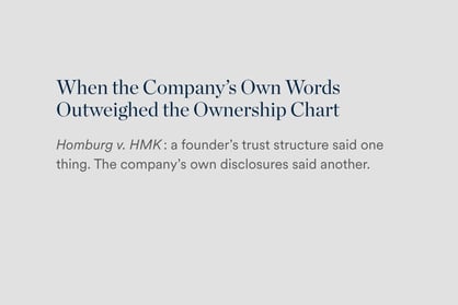 When the Company’s Own Words Outweighed the Ownership Chart