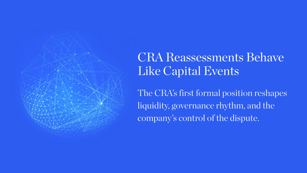 CRA Reassessments Behave Like Capital Events