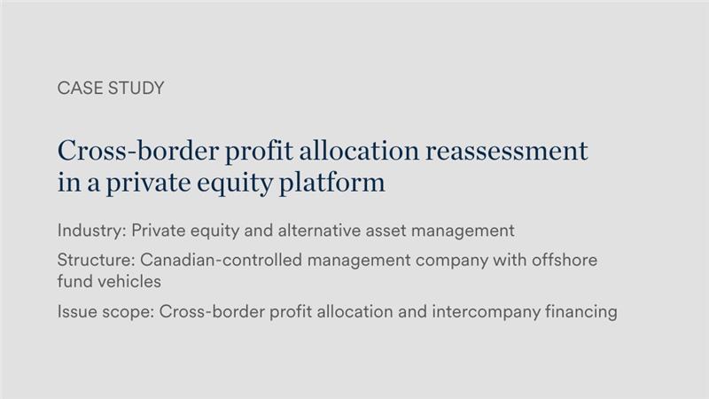 Cross-border profit allocation reassessment in a private equity platform