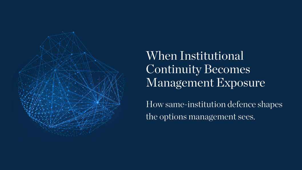 When Institutional Continuity Becomes Management Exposure